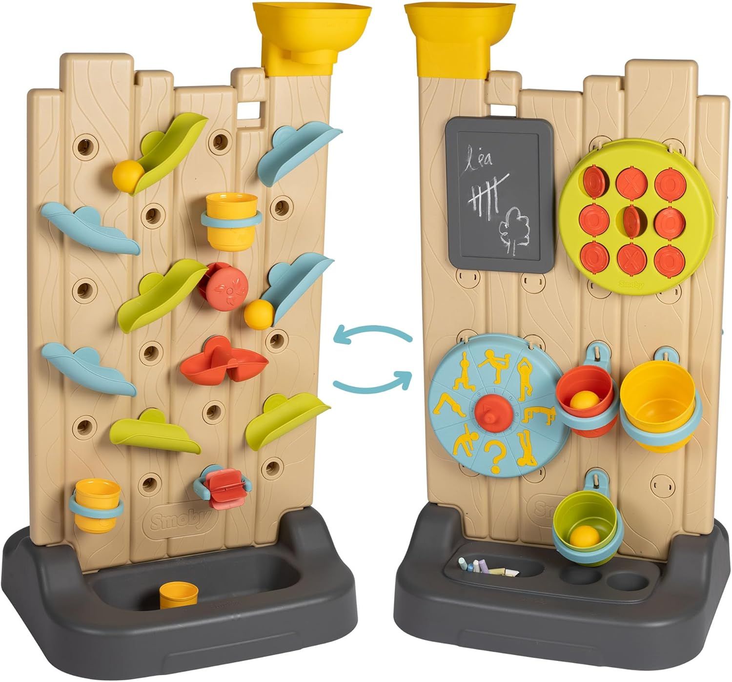 Smoby - Activity Wall - Mur Activités Enfant - Circuit de Balles et Circuit d'eau - 29 Accessoires Inclus