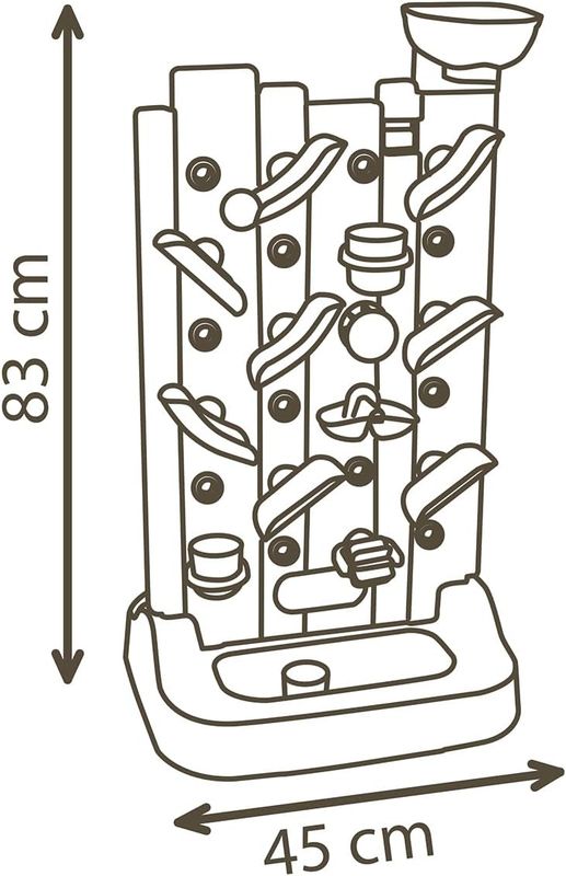 Smoby - Activity Wall - Mur Activités Enfant - Circuit de Balles et Circuit d'eau - 29 Accessoires Inclus
