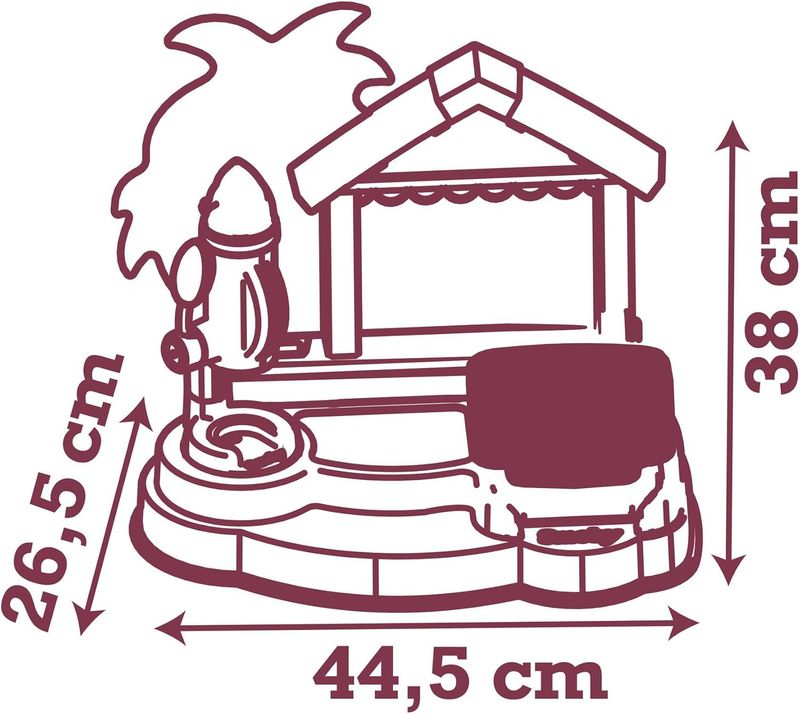 Smoby - Stitch - Paillote Gourmande - Beach Bar - Glaces Magiques et Gaufrier - 12 Accessoires Inclus, dinette - A Partir de 3 Ans - Fabrication Française