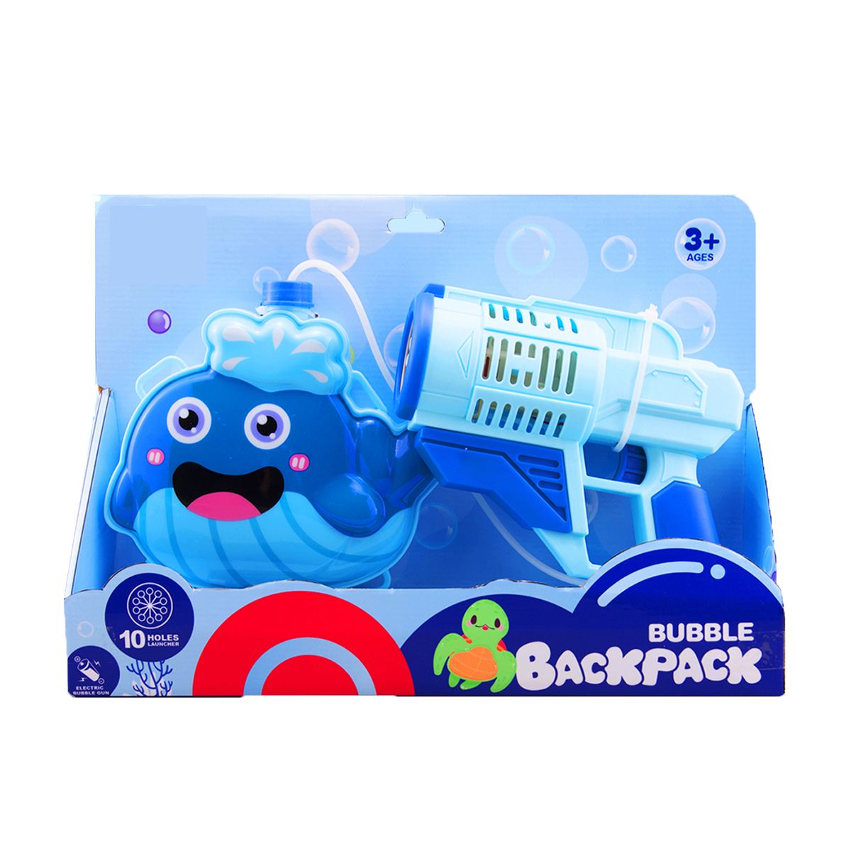 Pistolet à  bulles de savon poisson inclus  bulles de savon