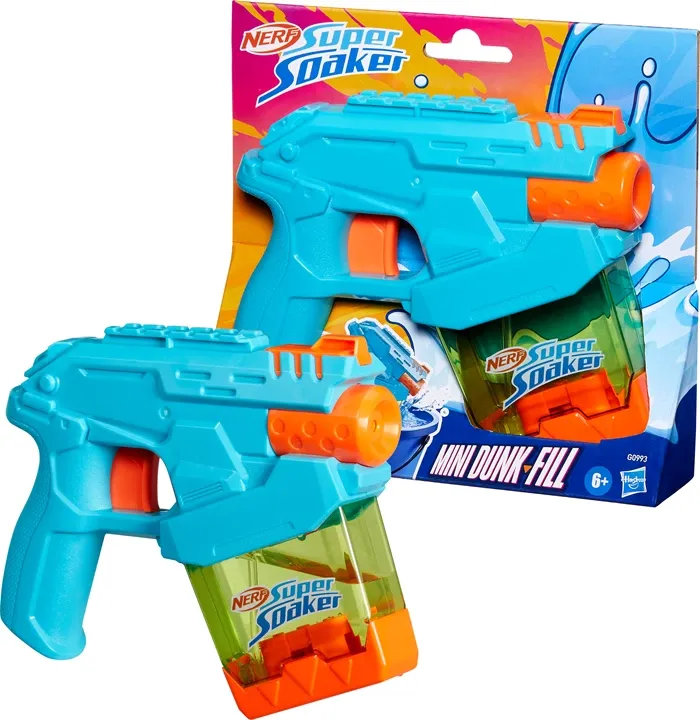 Supersoaker Dunk Fill Mini foudroyeur à eau, pistolet à eau 18.5x14.5 cm, réservoir 104 ml, dès 6 ans