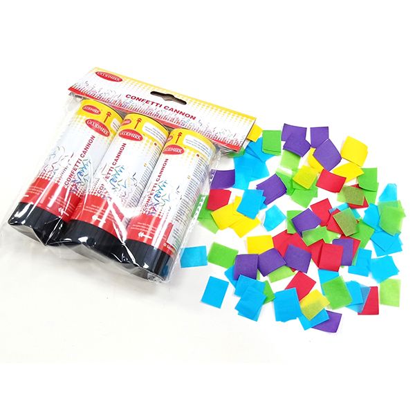 3 Canons à confettis, pour anniversaire, carnaval, fête