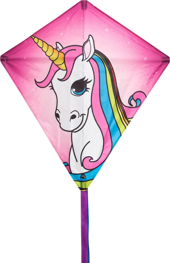 Cerf-volant Eddy Licorne II 68x68 cm, bobine avec 40 m de ficelle, dès 5 ans