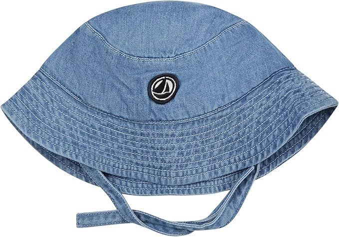 Petit Bateau Bob chapeau jeans bleu ciel, 100% coton