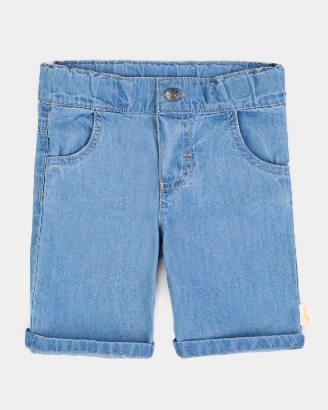 Short bermudas en jeans brodé Sophie la Girafe