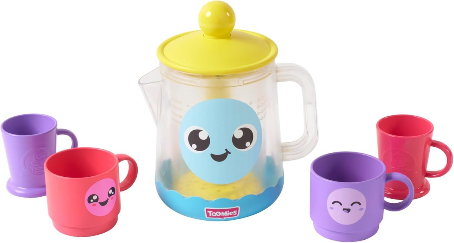 Toomies Mini Set de Bain Théière à Bulles, Théière Moussante, Jouet de Bain Imaginatif, Développement de la Motricité Fine, pour Enfants Dès 18 Mois