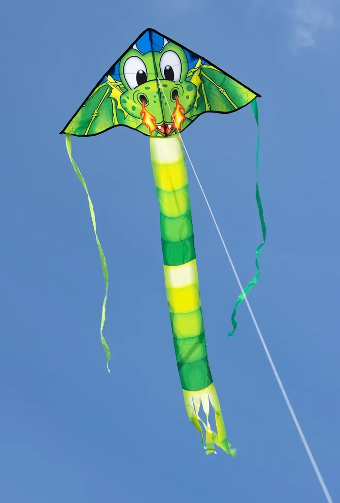 Cerf-volant Simple Flyer Dragon 85x42 cm, poignée avec 25 m de ficelle, dès 5 ans