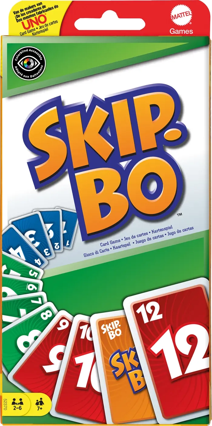 Skip-Bo jeu. d/f/i dès 7 ans. 2-6 joueurs. jeu de stratégie, jeu de cartes