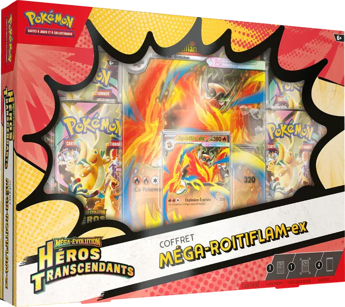 Pokémon Coffret Méga-Évolution Héros Transcendants / Méga-Roitiflam ex /