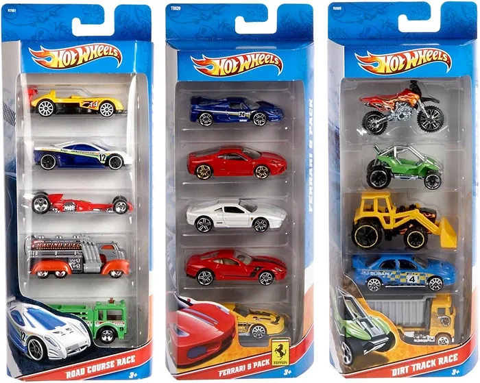 Hot Wheels coffret 5 voitures assorti. 1:64. coffret cadeau. dès 3 ans