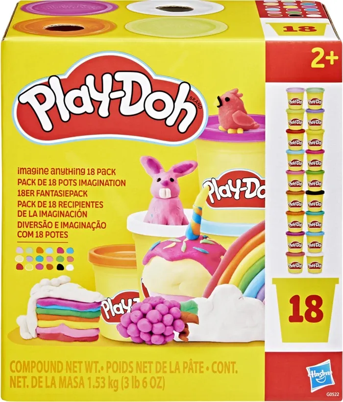 Play-Doh pâte à modeler Imagination 18 pots de pâte de 85 g, en 18 couleurs, dès 2 ans