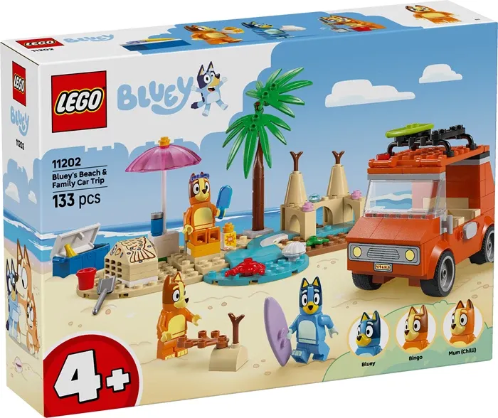 Les vacances et le voyage en voiture de Bluey, Lego Bluey, 133 pcs., dès 4 ans