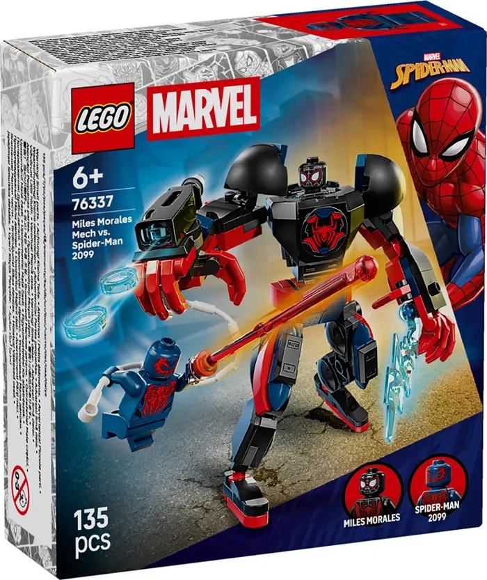 Le robot de Miles Morales contre Spider-Man 2099 Lego Marvel Super Heroes, 135 pcs., 6 ans