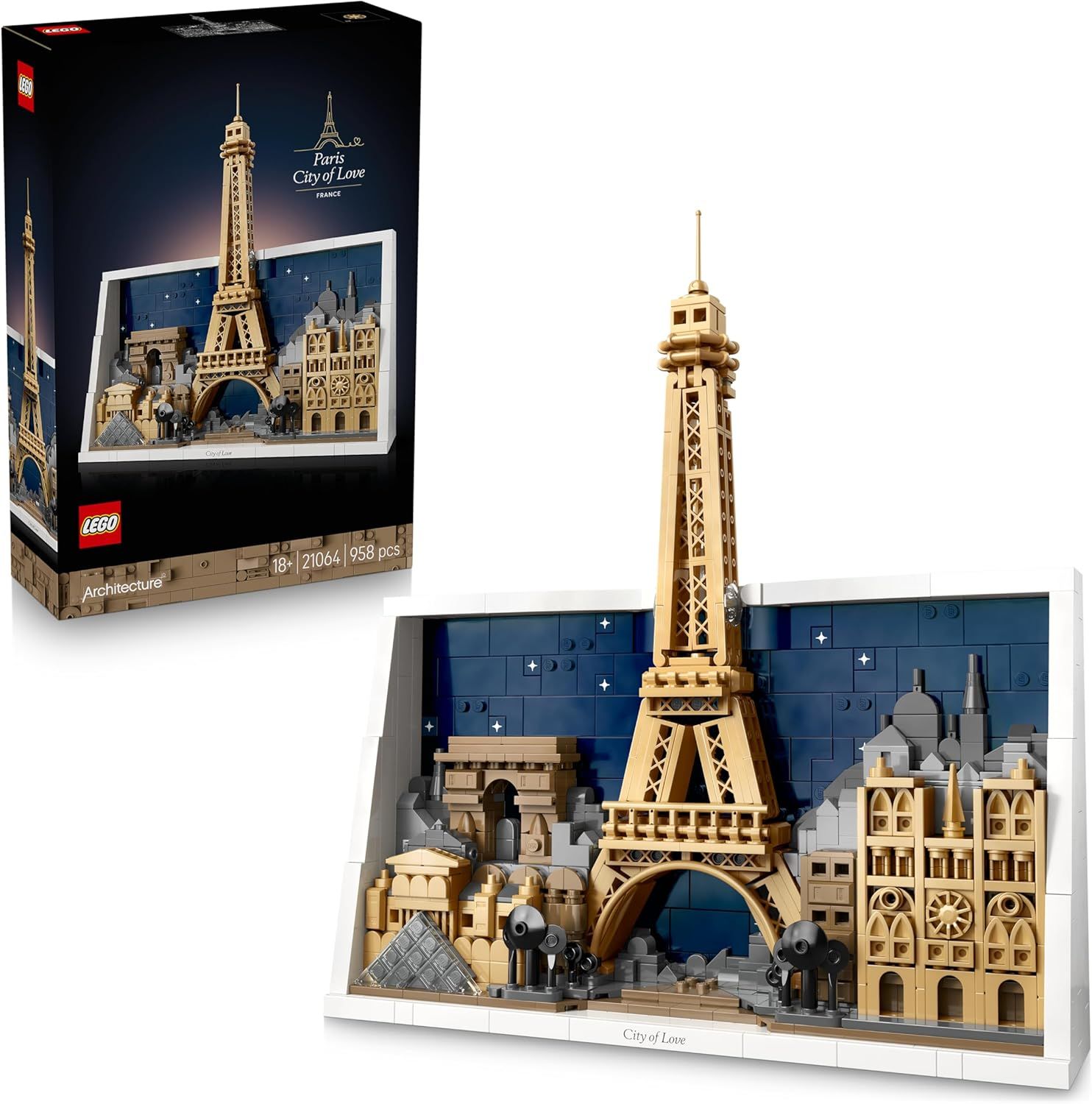 LEGO Architecture Paris, Ville de l’Amour - Maquette Miniature DIY pour Adulte