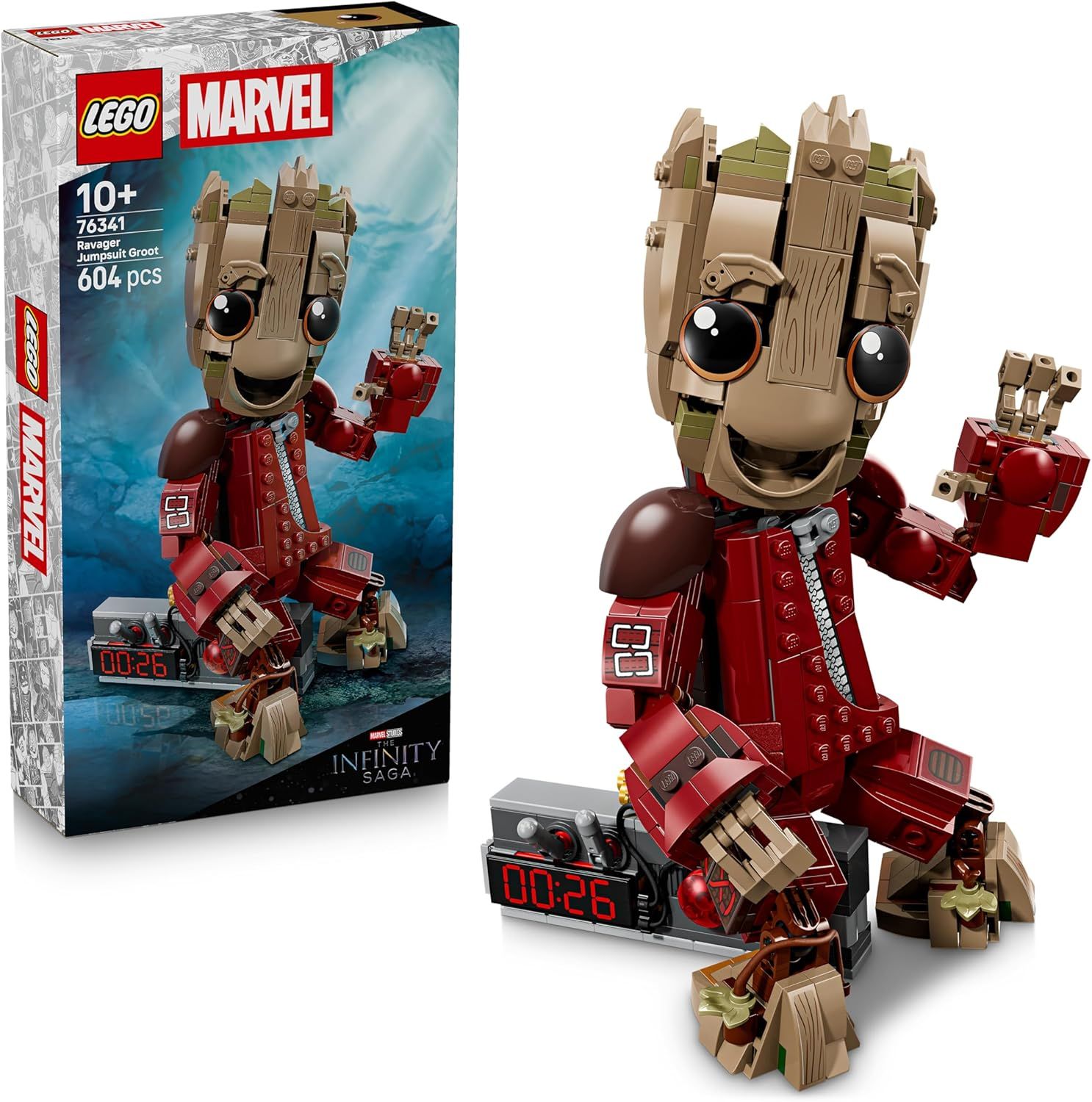 LEGO ǀ Marvel Groot en Tenue de Ravageur - Figurine - Jouet Collector de Super-Héros
