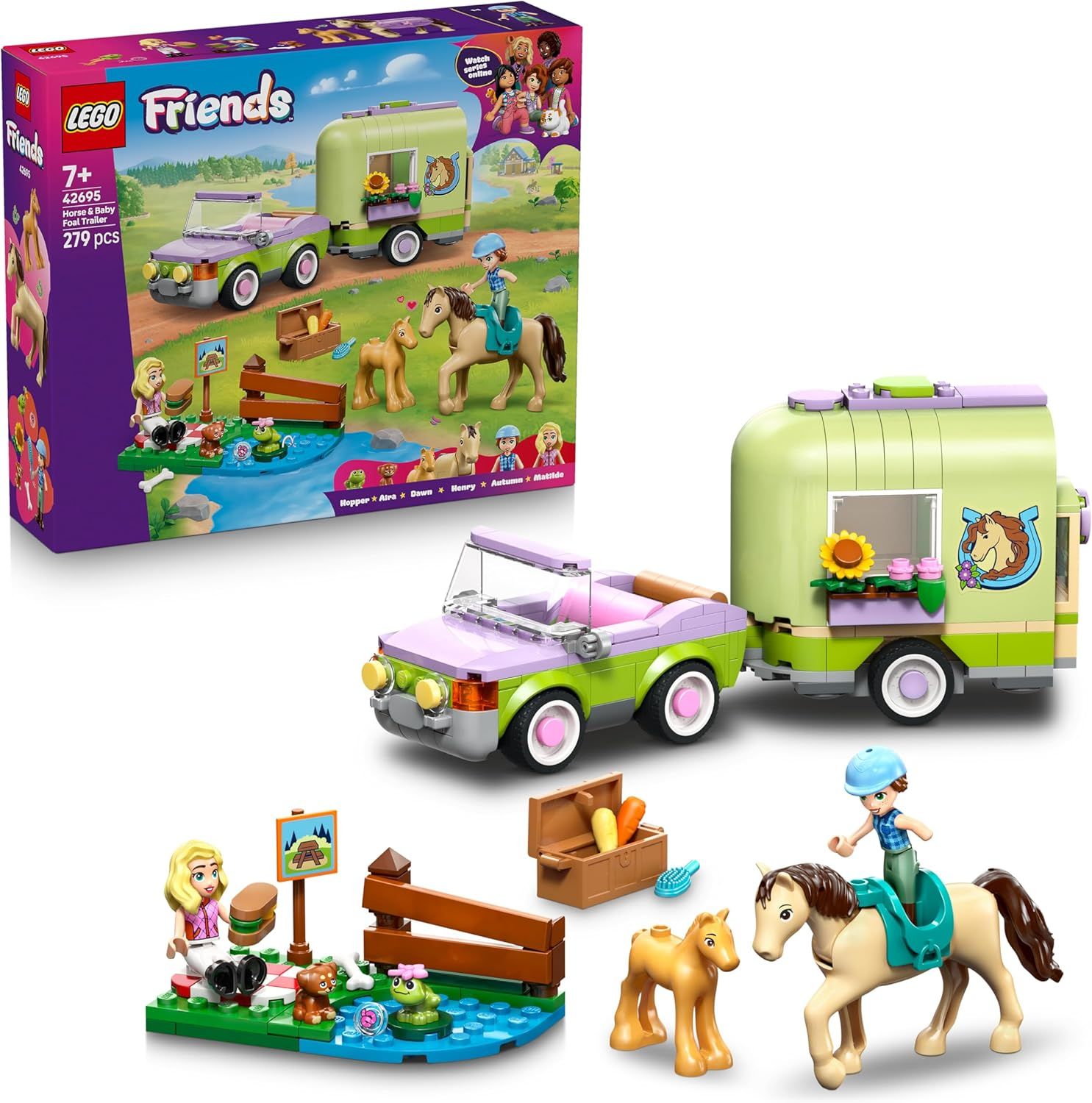 LEGO Friends La Remorque du Cheval et du Poulain