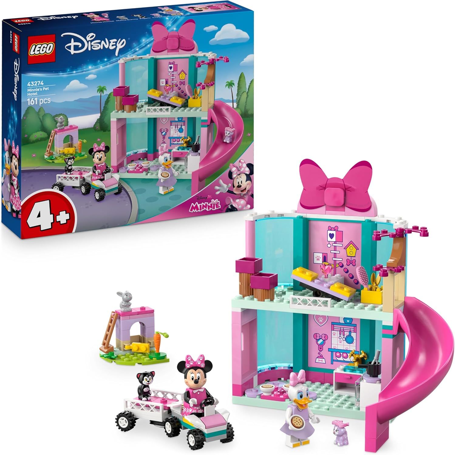 LEGO ǀ Disney L'Hôtel pour Animaux de Minnie - Jouet avec Mini-Poupées de Minnie Mouse &amp; Daisy Duck