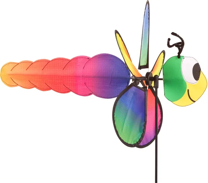 Éolienne Dragonfly, libéllule ø 32 cm, 65 cm, polyester, résistant intempéries et UV