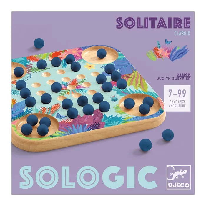 Djeco Jeu de logique en bois, le Solitaire