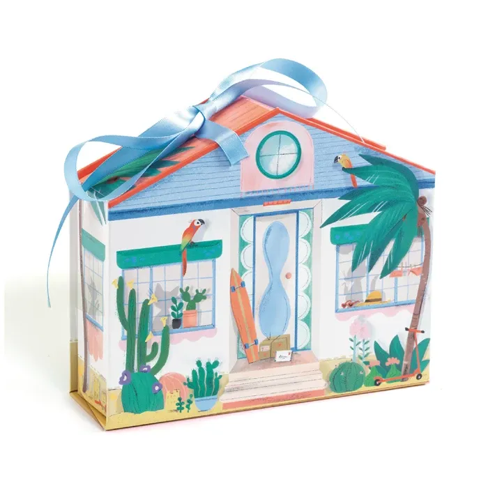 Djeco DIY Set Créatif Mi House Mia, maquette, maison de poupée