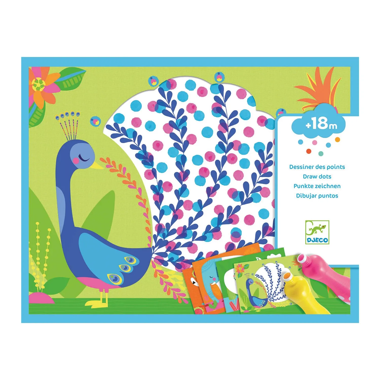 Djeco, Des points c'est tout! marqueurs mousse, coloriage