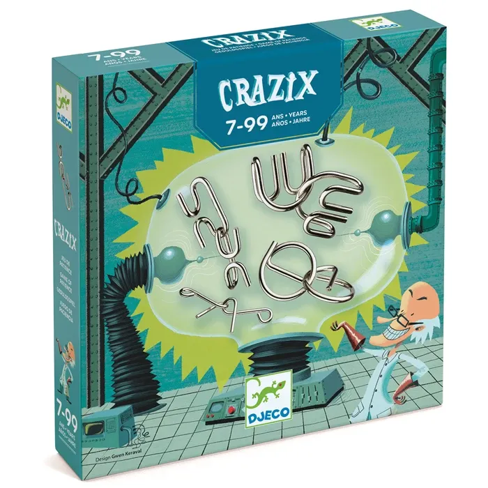 Crazix jeu de défis, casses-têtes en métal avec solutions