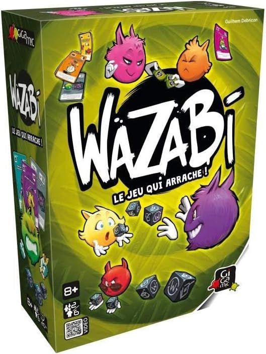 Wazabi - Jeux de société - Jeu de Dés Dynamiques dès 8 ans - Jeu d'ambiance pour enfant, famille et amis
