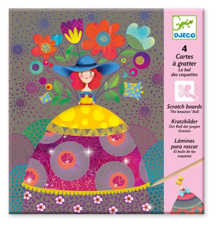 Djeco Carte à gratter Le bal des coquettes