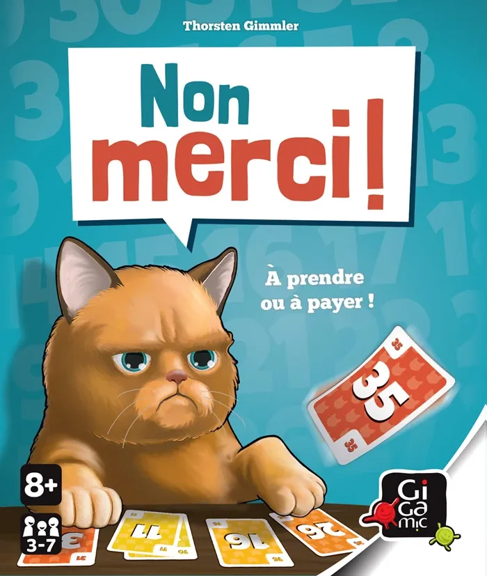 Jeu de cartes Non merci! Jeu subtil pour joueur calculateur!