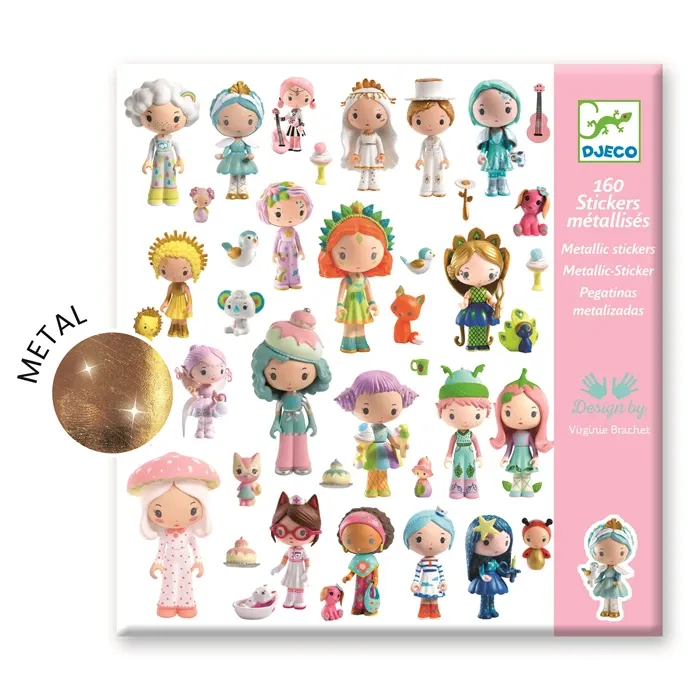 Djeco Stickers Le petit monde des Tinyly, 160 stickers