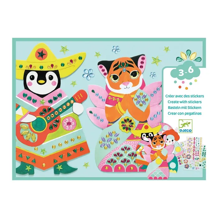 Djeco Créer avec des stickers colorés brillants