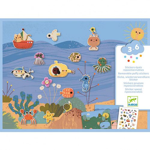 Djeco Stickers épais repositionnables Summertime