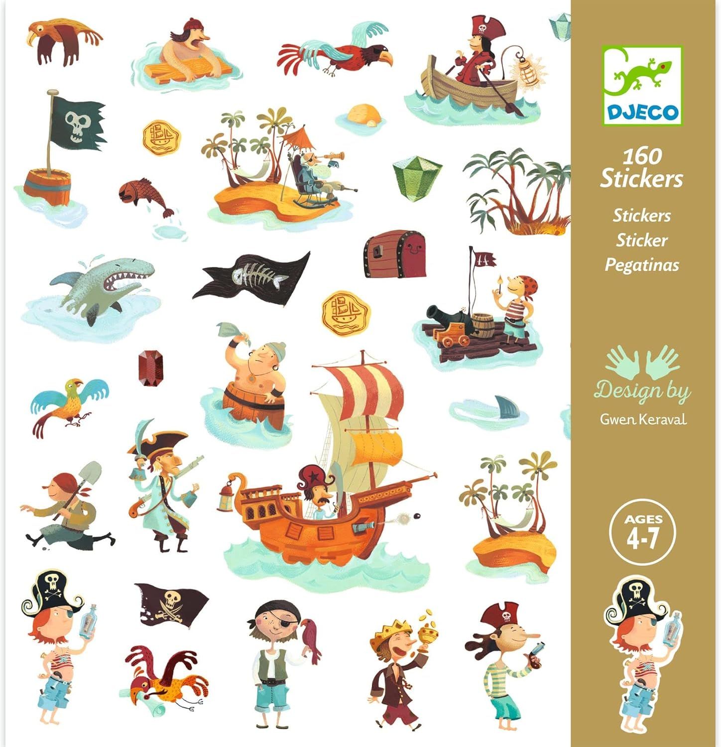 Djeco160 Stickers Pirates