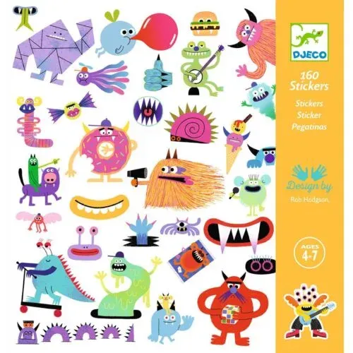 Djeco 160 Stickers Monstres
