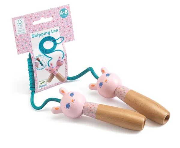 Djeco Corde à saute ajustable en bois Léa