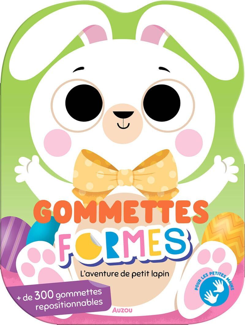 300 Gommettes repositionnables, formes, l'aventure de petit lapin