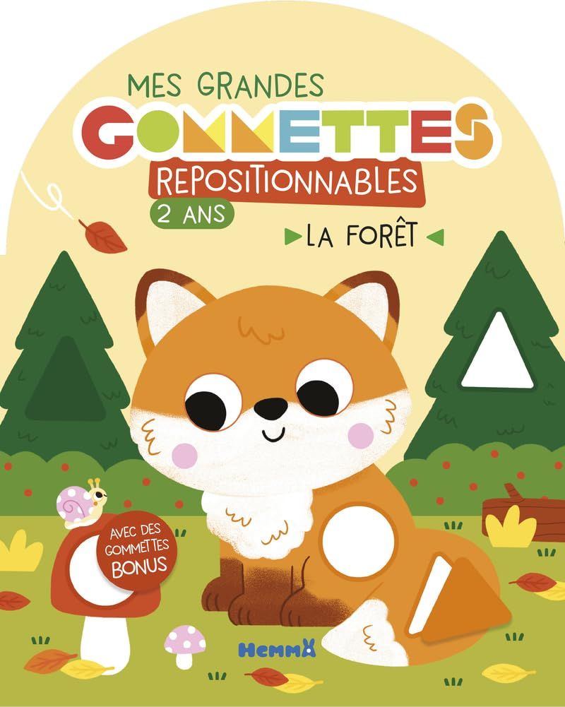 Mes grandes gommettes - La forêt - livre de gommettes repositionnables - 2 ans - livre activités - gommettes