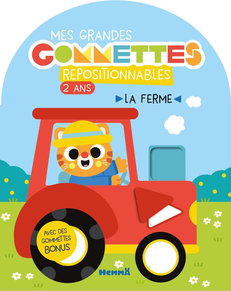 Mes grandes gommettes - La ferme - livre de gommettes repositionnables - 2 ans - livre activités - animaux de la ferme
