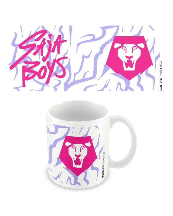 K-POP Demon Hunters, Tasse mug en céramique avec Saja Boys logo Pink