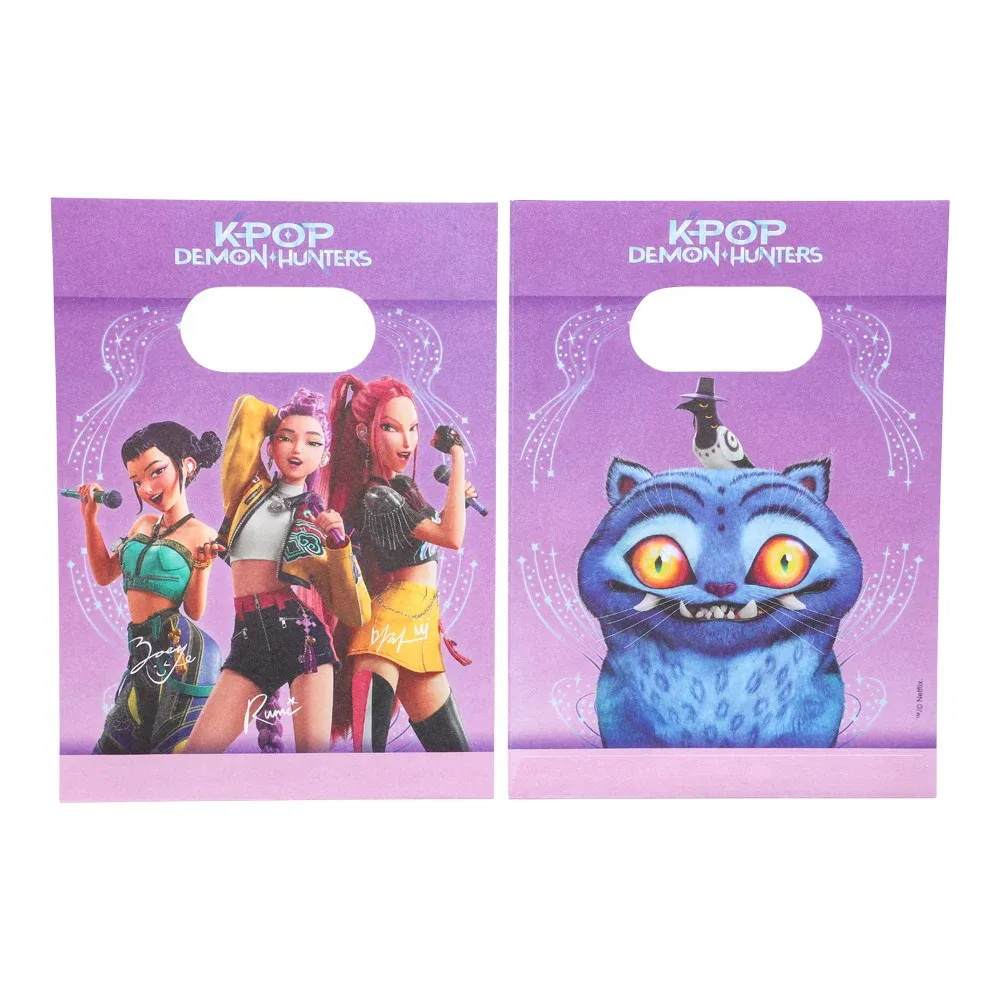 K-POP Demon Hunters, 4 sachets de fête en papier, pour anniversaire