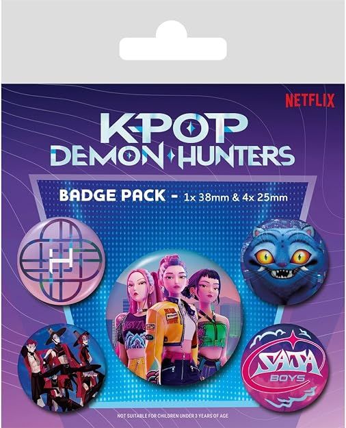 K-POP Demon Hunters Lot de 5 badges à collectrionner