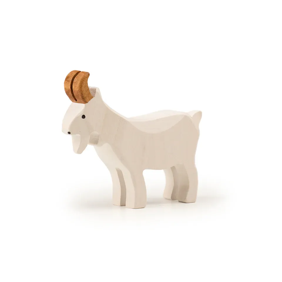 Trauffer le bouc blanc en bois  no 1269, fabriqué en Suisse
