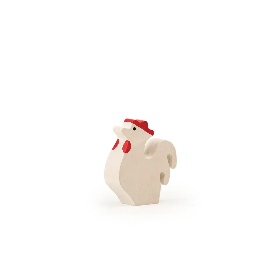 Trauffer le Coq blanc en bois, no 1317, fabriqué en Suisse