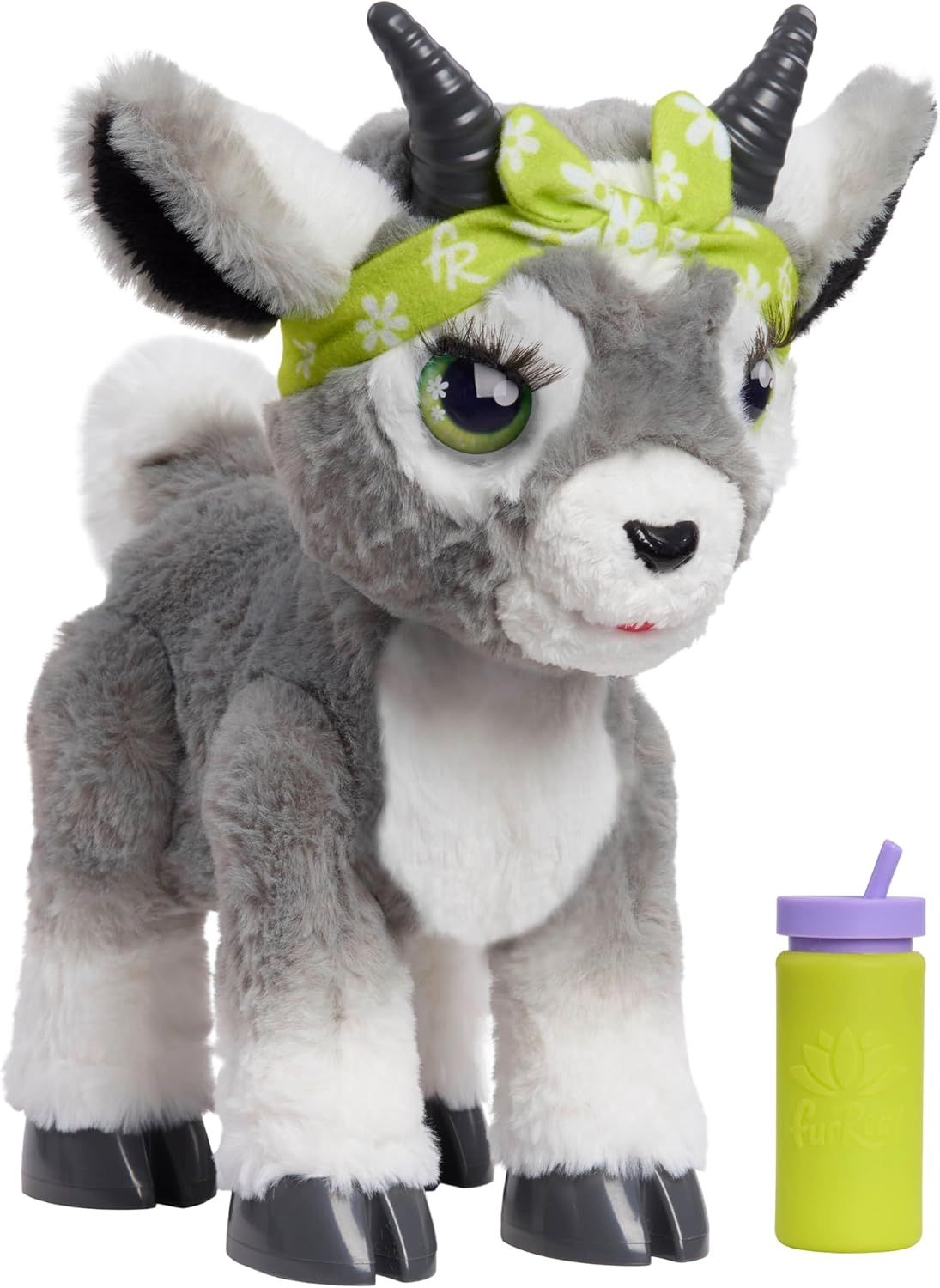 Just Play Jouet interactif Daisy, la chèvre pour Le Yoga, de FurReal, chèvre en Peluche de 29 cm de Haut avec Fonctions sonores