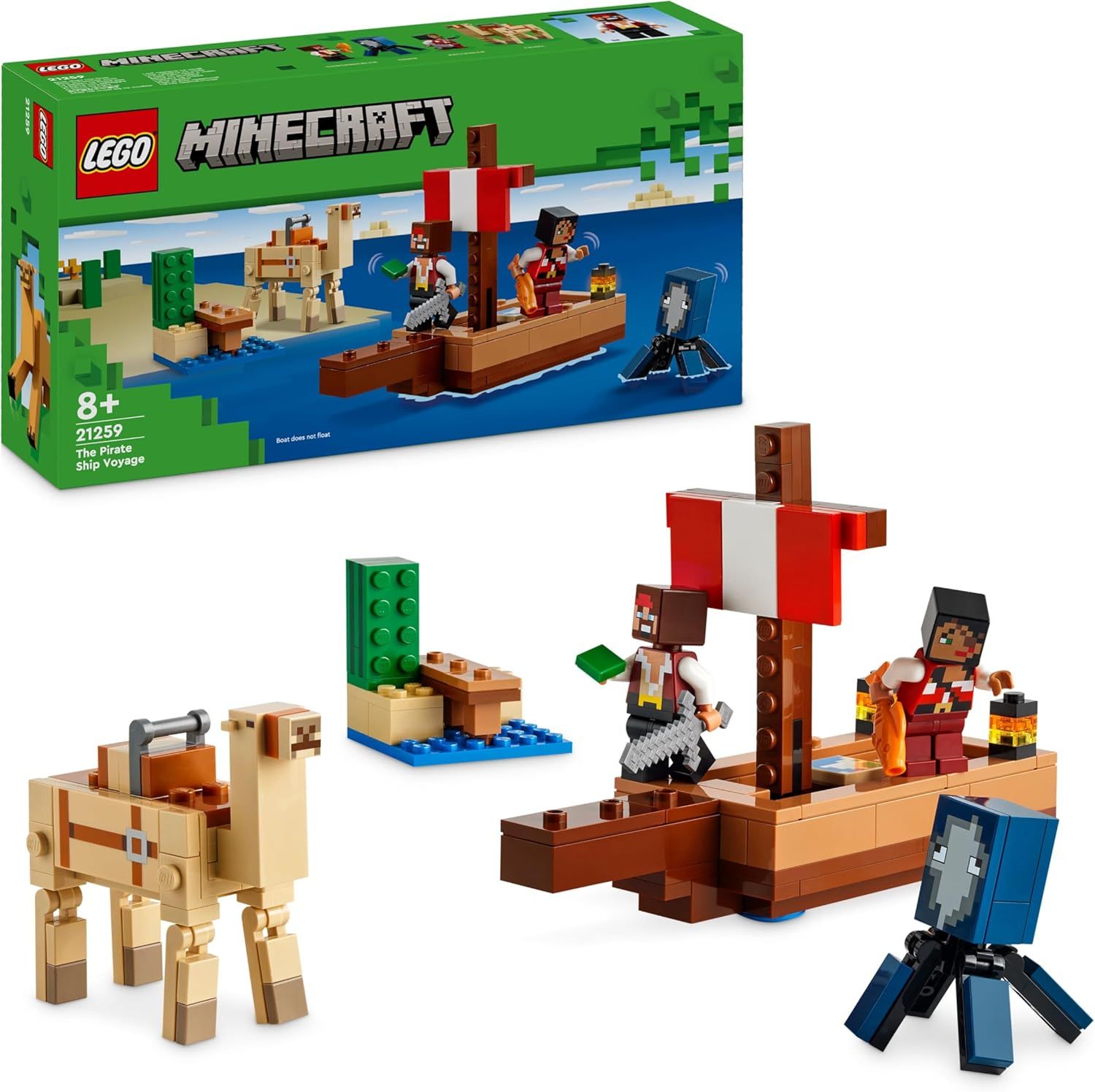 LEGO Minecraft Le voyage du bateau de pirate