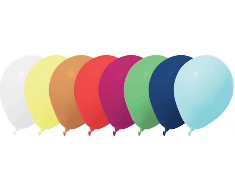 Ballons mélangés 30 cm sachet à 8 pièces, pour anniversaire, décoration