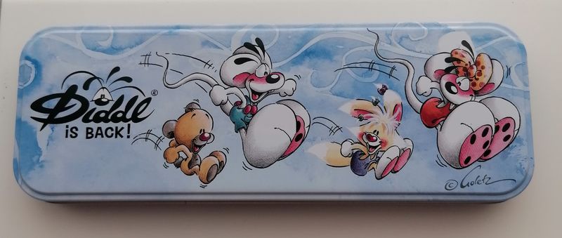 Diddl Trousse métallique avec 6 crayons de couleur