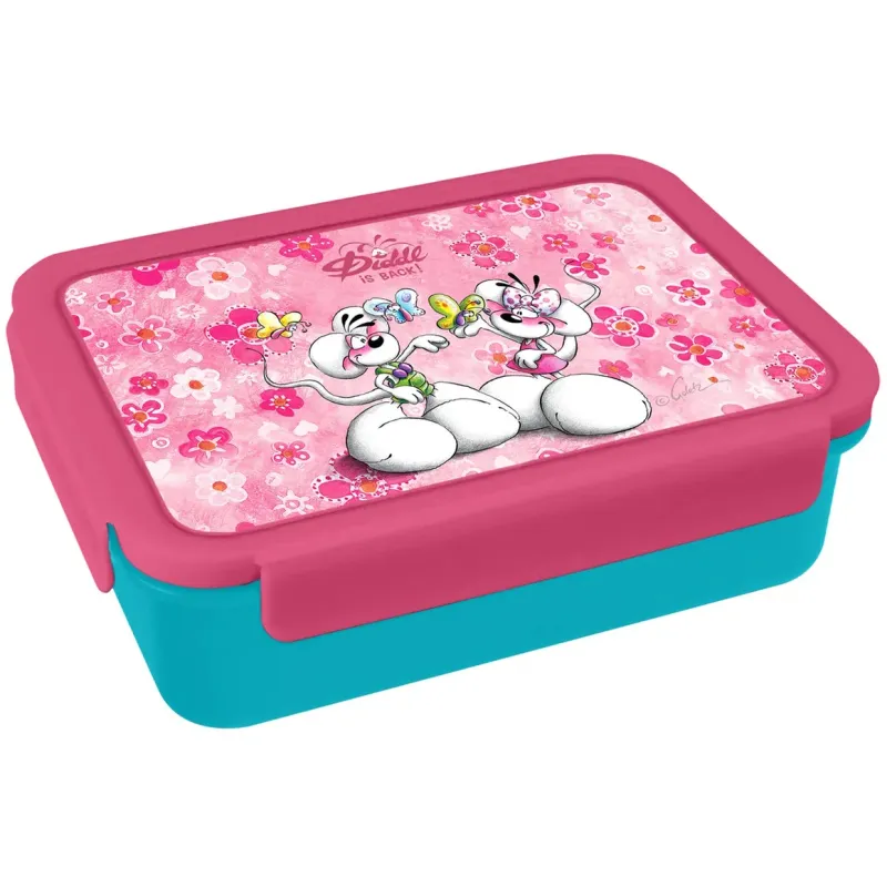 Diddl Boîte à repas compartimentée rose, lunchbox