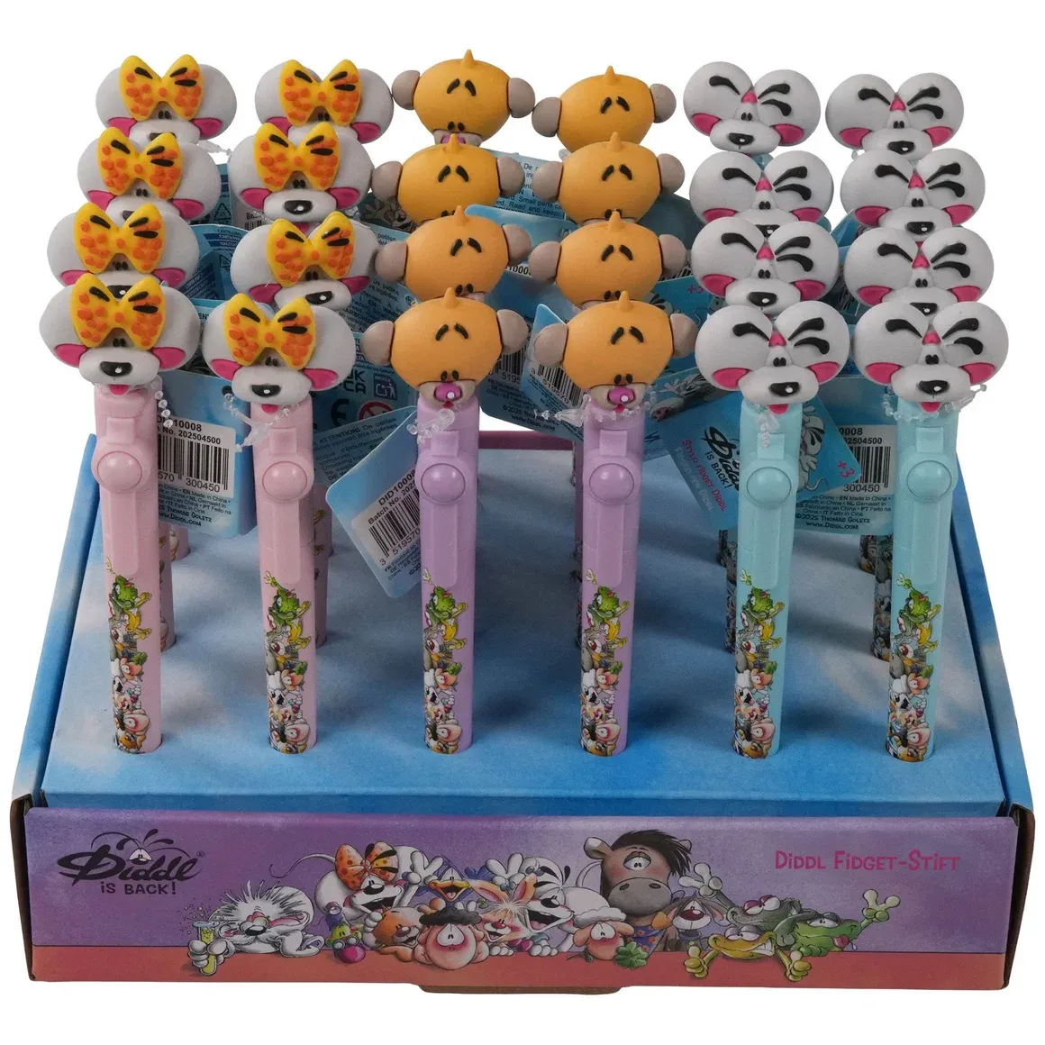 Diddl Stylo Fidget, assorti de  3 modèles différents