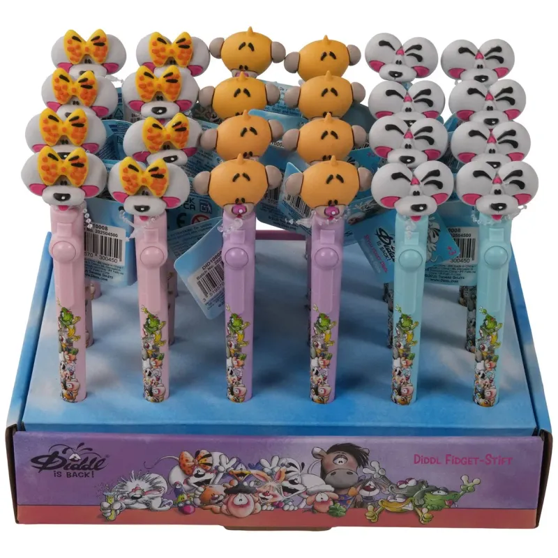 Diddl Stylo Fidget, assorti de  3 modèles différents